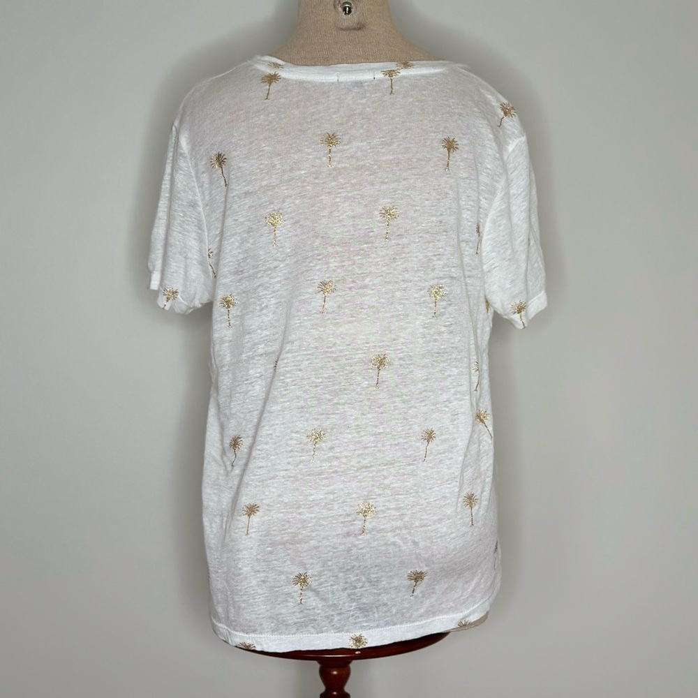 Rails Luna Metallic Palm Tree Linen-Blend Graphic… - image 2